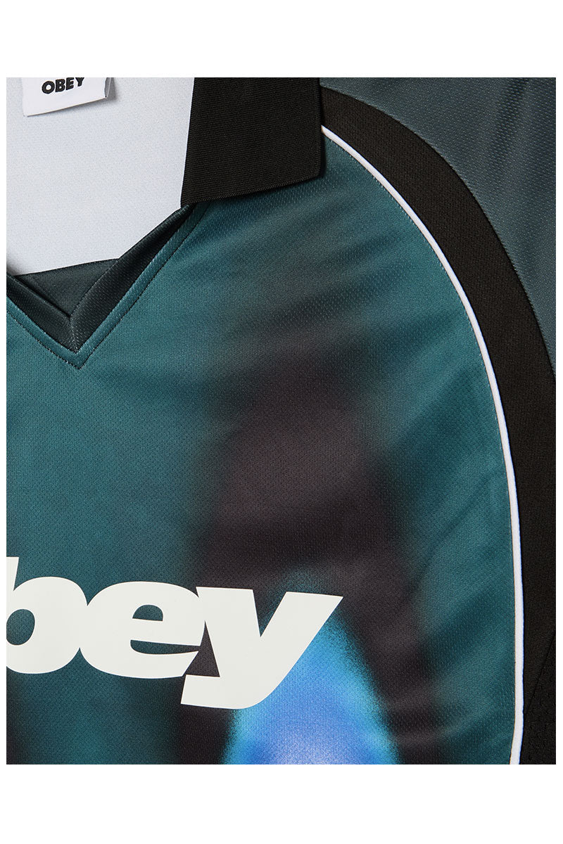 OBEY BLURRED SOCCER JERSEY Dark Teal