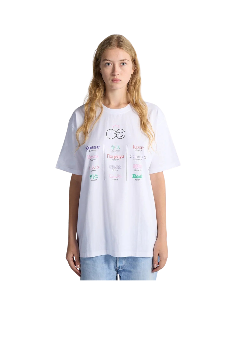 BISOUS SKATEBOARDS BODY LANGUAGE T-SHIRT White