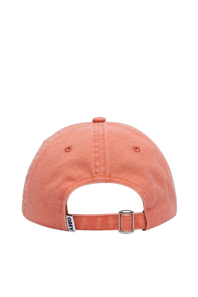 OBEY PIGMENT BOLD 6 PANEL STRAPBACK CAP Orange
