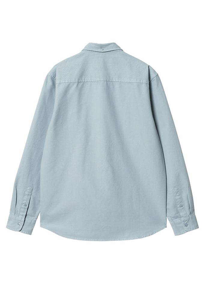 CARHARTT WIP BOLTON SHIRT L/S Frosted Blue Garment Dyed