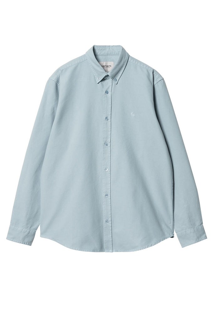 CARHARTT WIP BOLTON SHIRT L/S Frosted Blue Garment Dyed