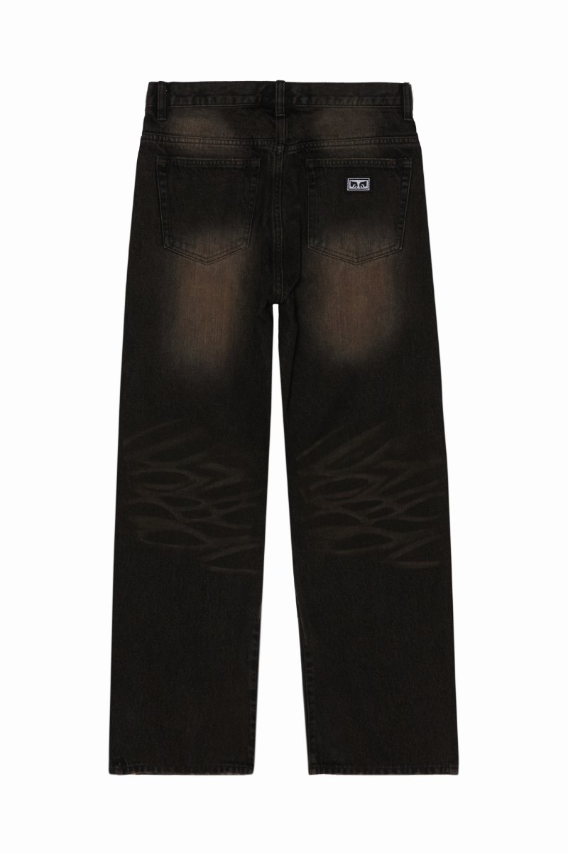 Obey Studded Boxcar Pant Black Rust Wash – view 2