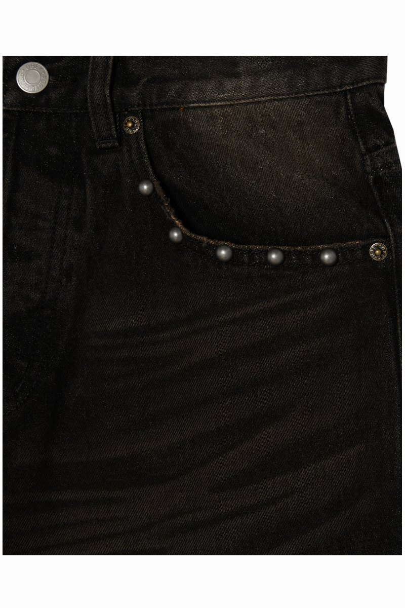 Obey Studded Boxcar Pant Black Rust Wash – view 3