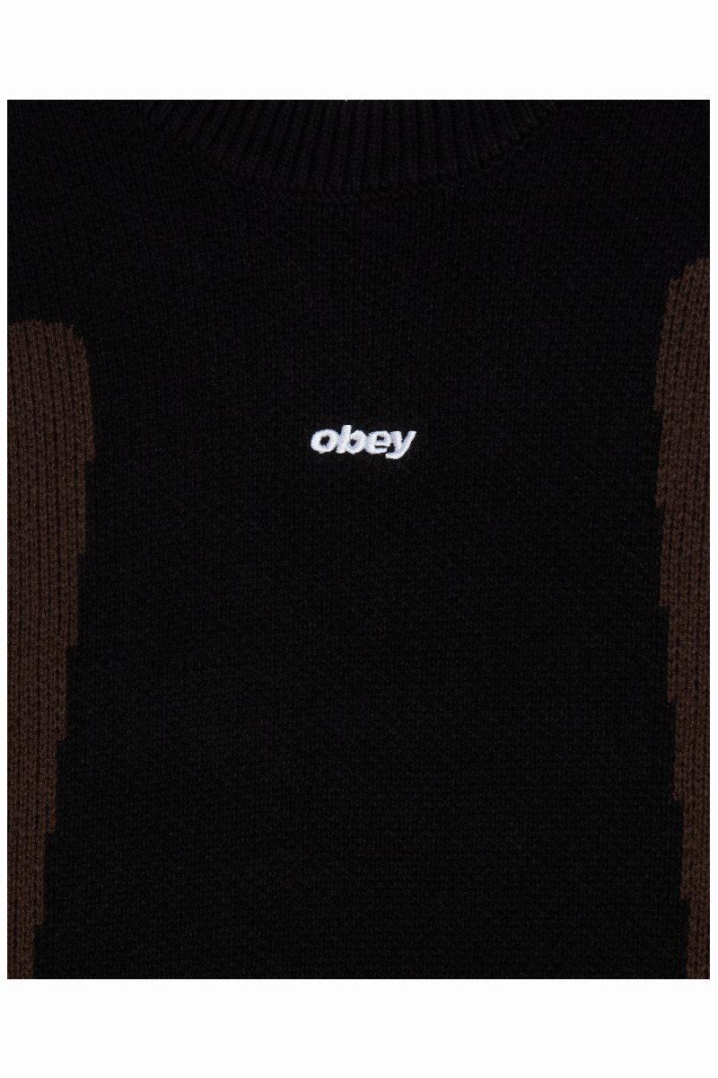 Obey Brann Sweater Digital Black – view 3