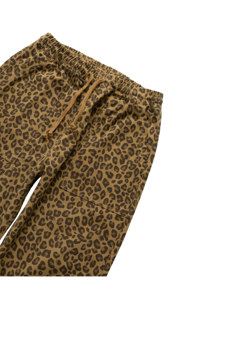 SERVICE WORKS PATTERNED EASY CHEF PANTS Brown Leopard