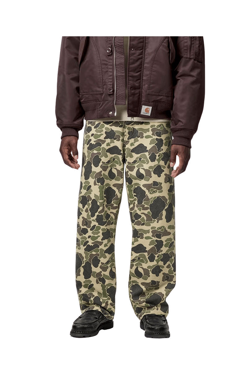 CARHARTT WIP DUCK SINGLE KNEE PANT Camo Duck / green