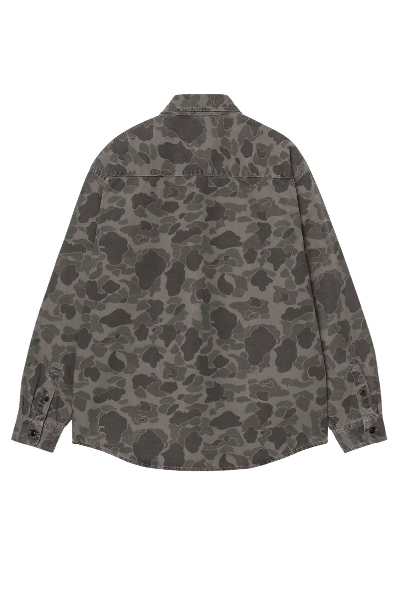 CARHARTT WIP L/S DUCK SHIRT Camo Duck / Green - Porphyry