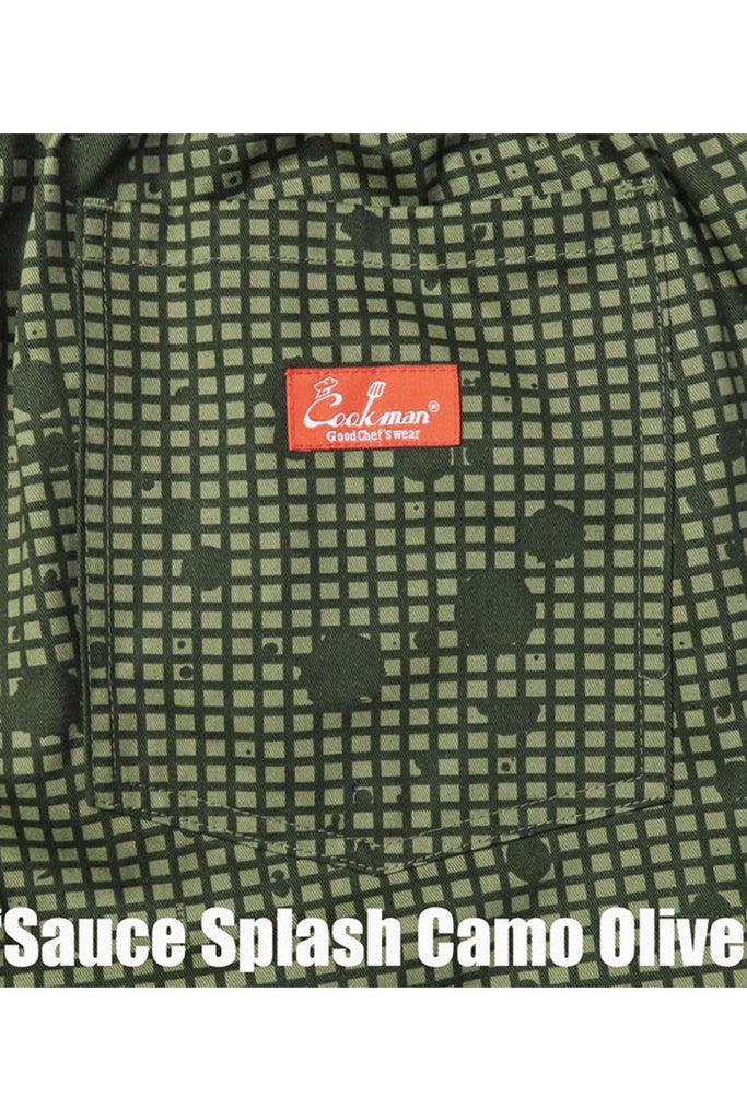 COOKMAN CHEF PANT SAUCE SPLASH Camo Green