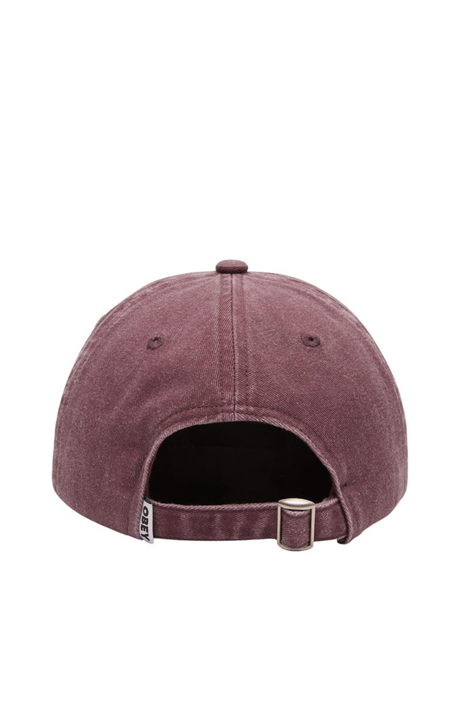 OBEY LOWERCASE 6 PANEL CAP Pigment Vino