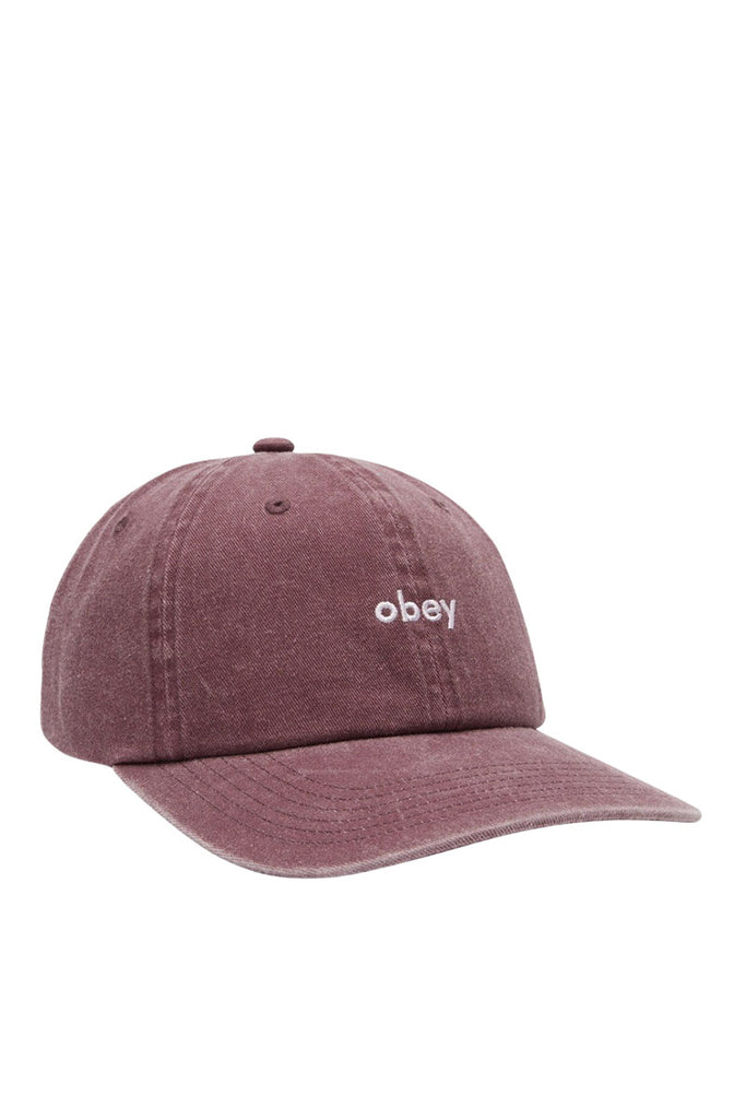 OBEY LOWERCASE 6 PANEL CAP Pigment Vino