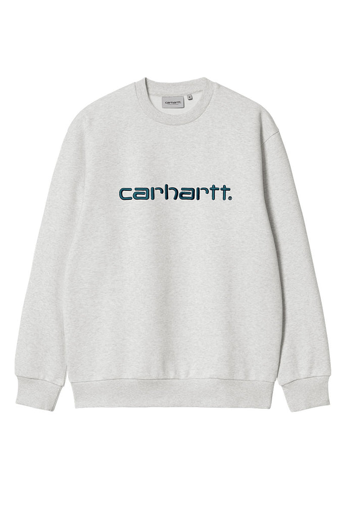 CARHARTT WIP SWEAT Ash Heather / Duck Blue