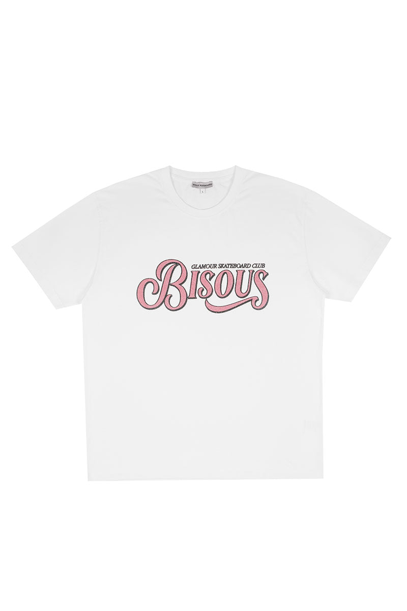 BISOUS SKATEBOARDS T-SHIRT GLAMOUR CAVIAR White