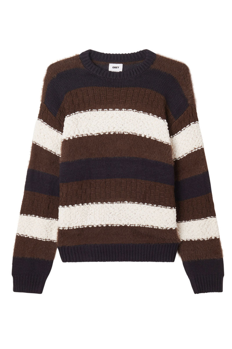 OBEY CHARLES SWEATER Brown