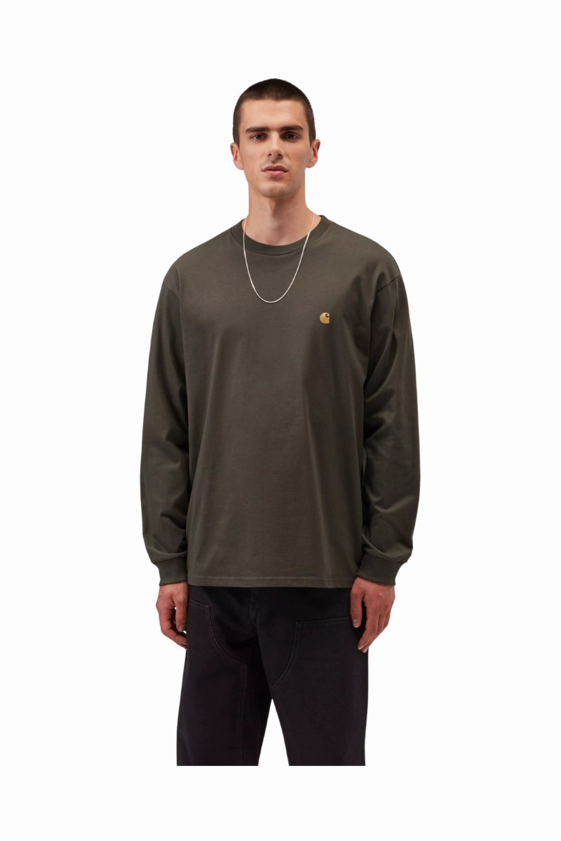 T-shirt Carhartt WIP Chase manches longues Shungite et doré