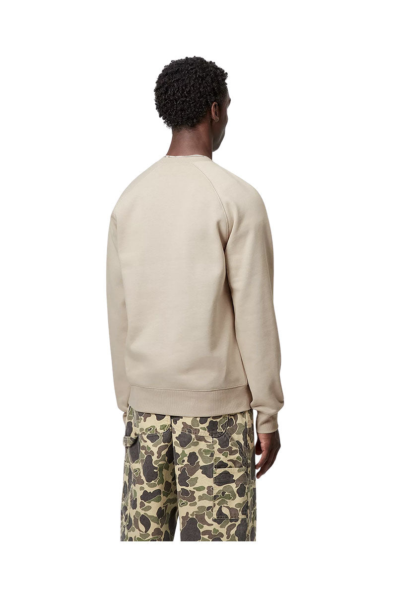 CARHARTT WIP CHASE SWEAT Fleur De Sel / Gold
