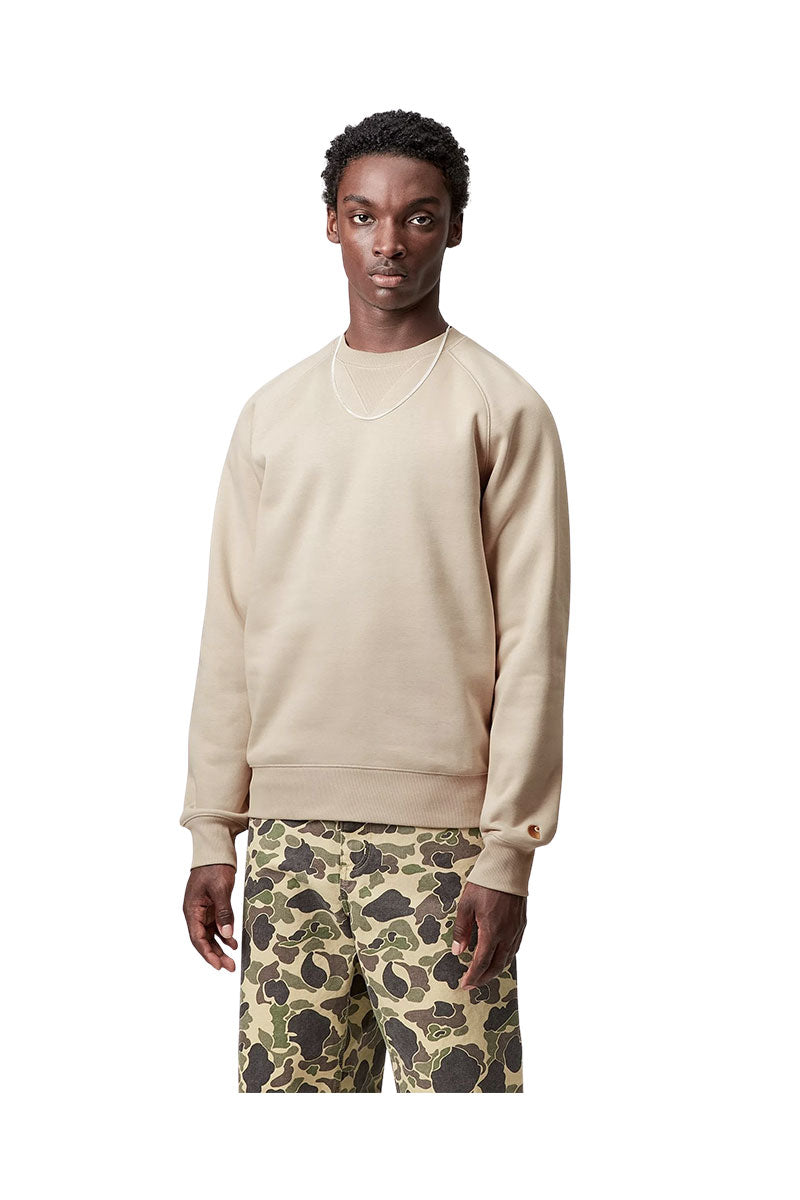 CARHARTT WIP CHASE SWEAT Fleur De Sel / Gold
