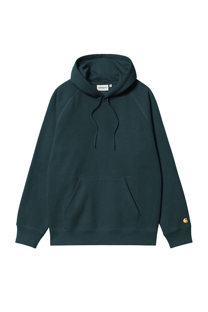 CARHARTT WIP CHASE HOODED SWEAT Duck Blue / Gold