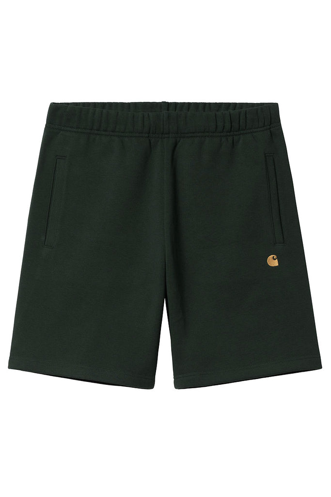 CARHARTT WIP CHASE SWEAT SHORT Discovery Green / Gold