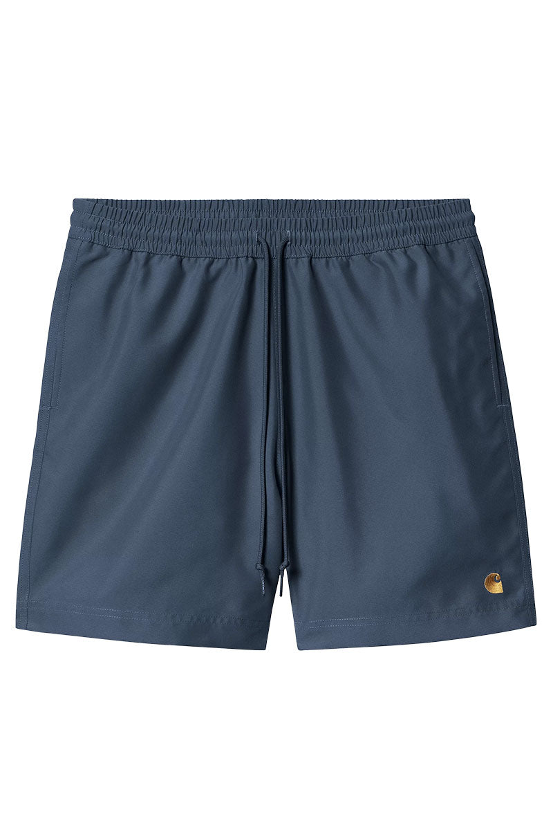 CARHARTT WIP CHASE SWIM TRUNKS Dusky Blue / Gold
