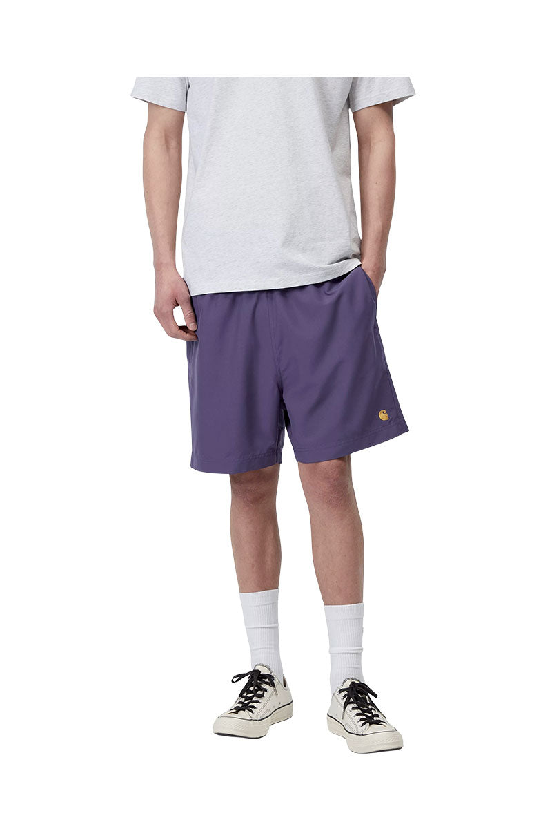 CARHARTT WIP CHASE SWIM TRUNKS Calla / Gold