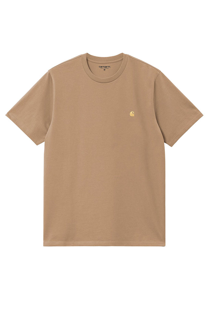 CARHARTT WIP CHASE T-SHIRT Dusty H Brown / Gold