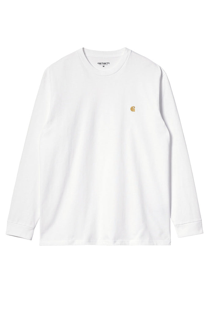 CARHARTT WIP CHASE TEE L/S White / Gold