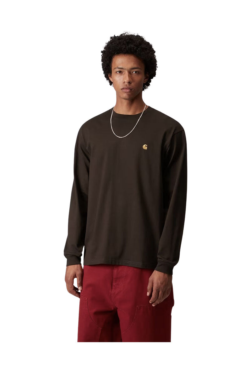 CARHARTT WIP CHASE TEE L/S Tobacco / Gold