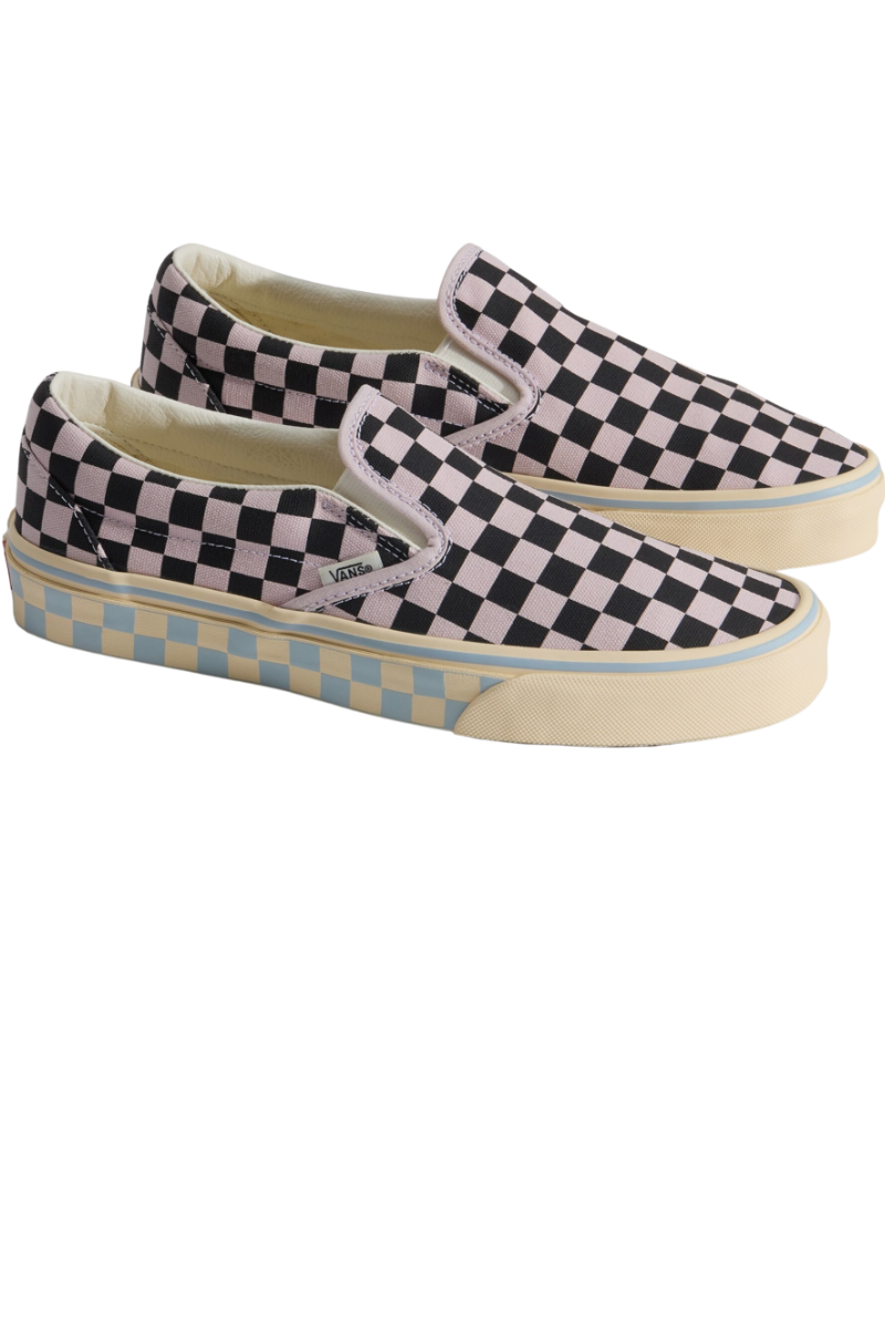 VANS SLIP-ON CHECKERBOARD Pale Petal Pink / Black