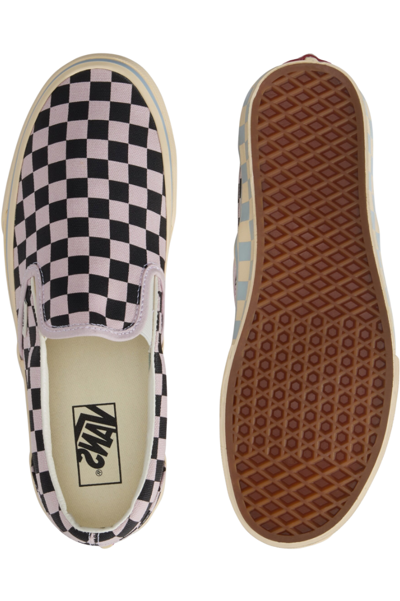 VANS SLIP-ON CHECKERBOARD Pale Petal Pink / Black