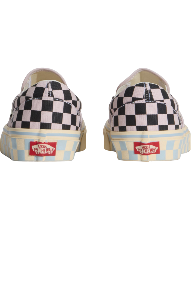 VANS SLIP-ON CHECKERBOARD Pale Petal Pink / Black