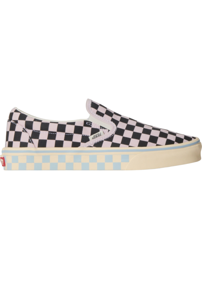VANS SLIP-ON CHECKERBOARD Pale Petal Pink / Black