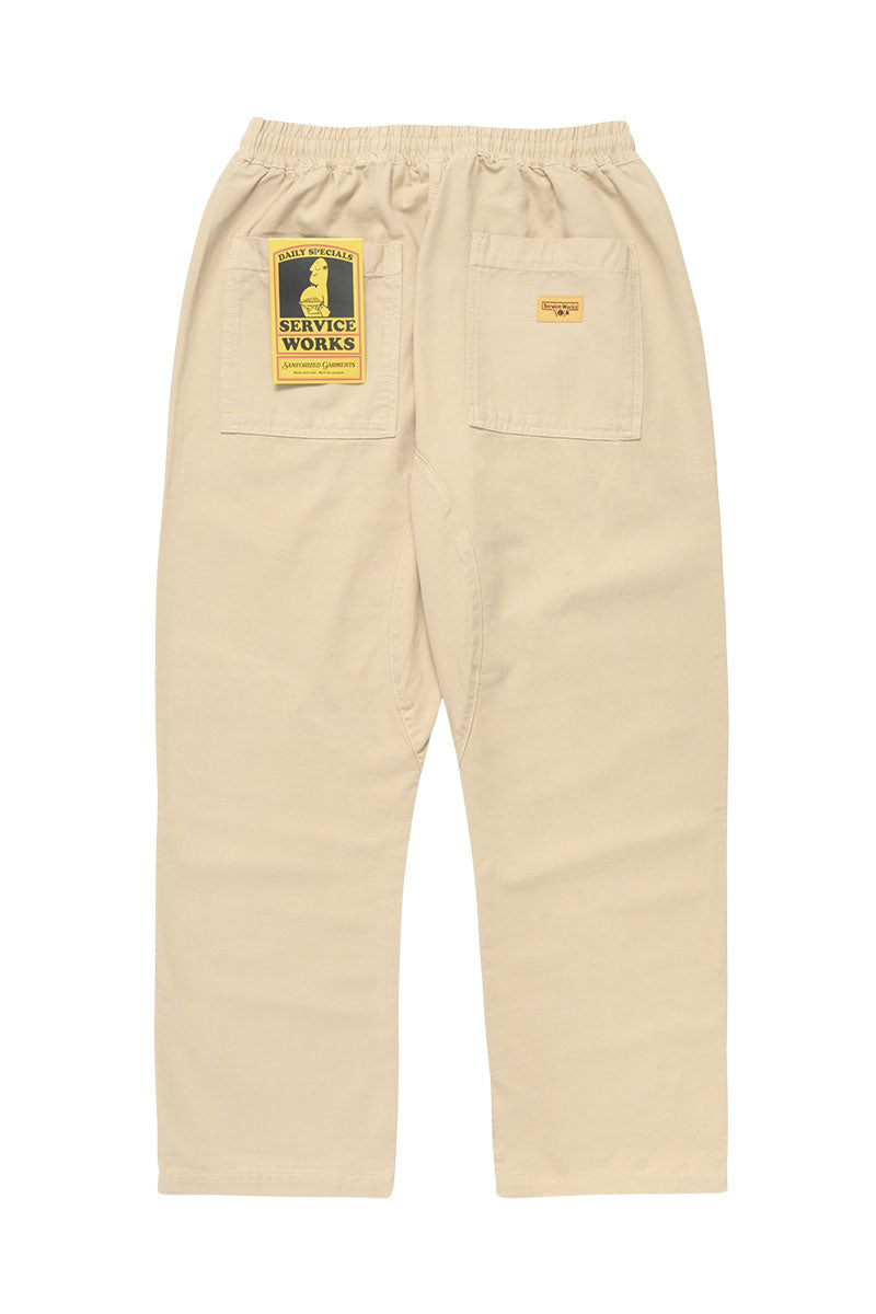 SERVICE WORKS CANVAS CHEF PANT Pale Khaki