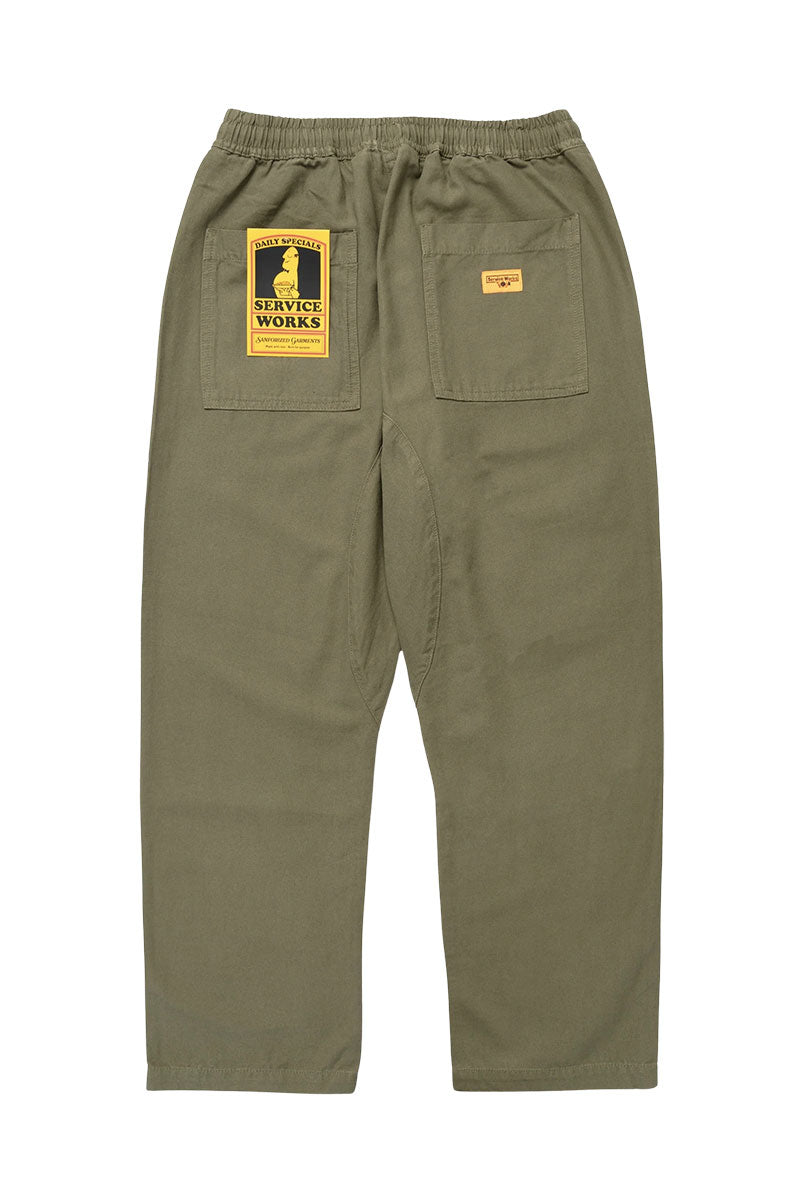 SERVICE WORKS CANVAS CHEF PANT Olive