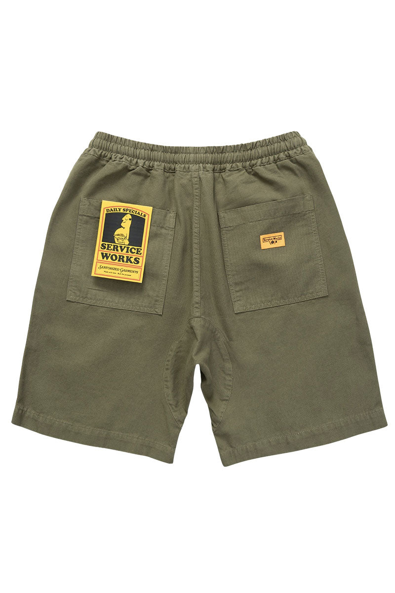SERVICE WORKS CANVAS CHEF SHORTS Olive