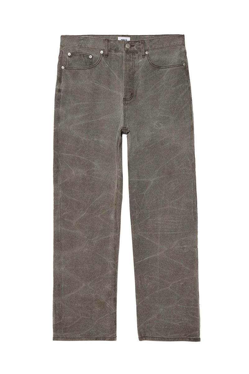 OBEY CLASSIC WRINKLE BAGGY DENIM BLACK Olive Wrinkle Wash