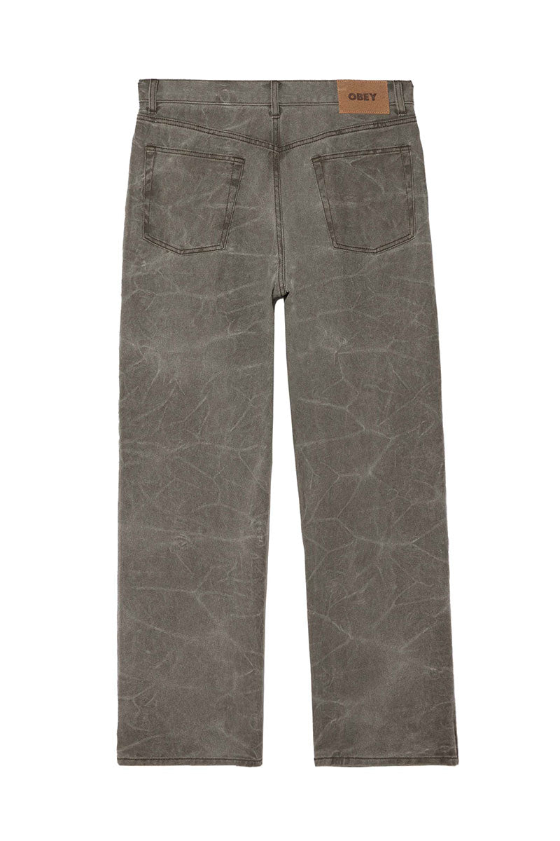 OBEY CLASSIC WRINKLE BAGGY DENIM BLACK Olive Wrinkle Wash