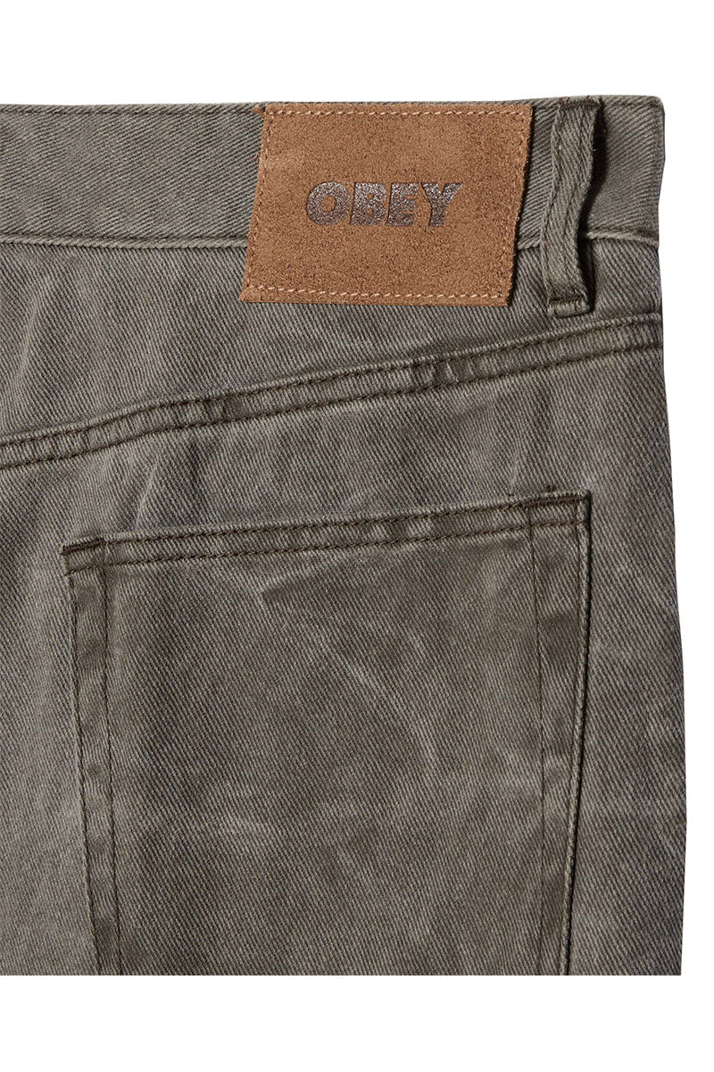 OBEY CLASSIC WRINKLE BAGGY DENIM BLACK Olive Wrinkle Wash