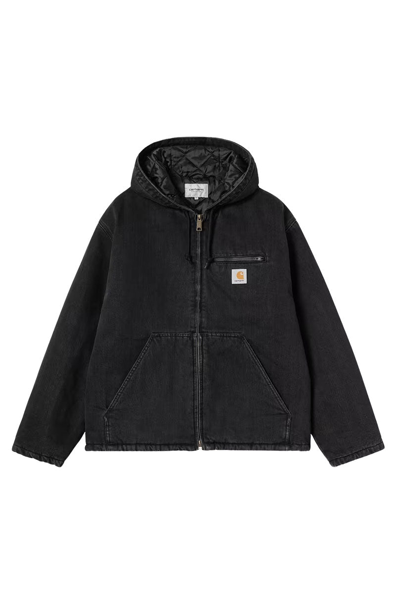 CARHARTT WIP CLEVELAND JACKET Black Stone Washed