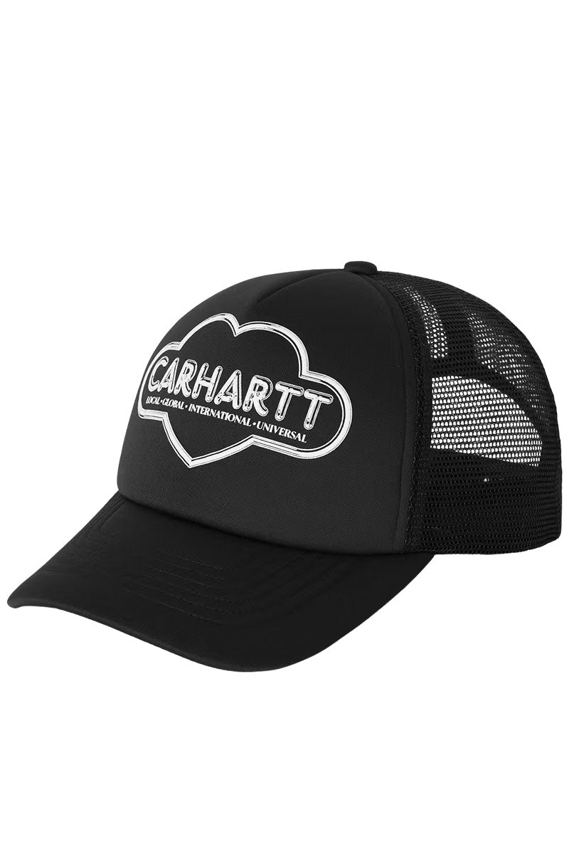 CARHARTT WIP CLOUD HEART TRUCKER CAP Black