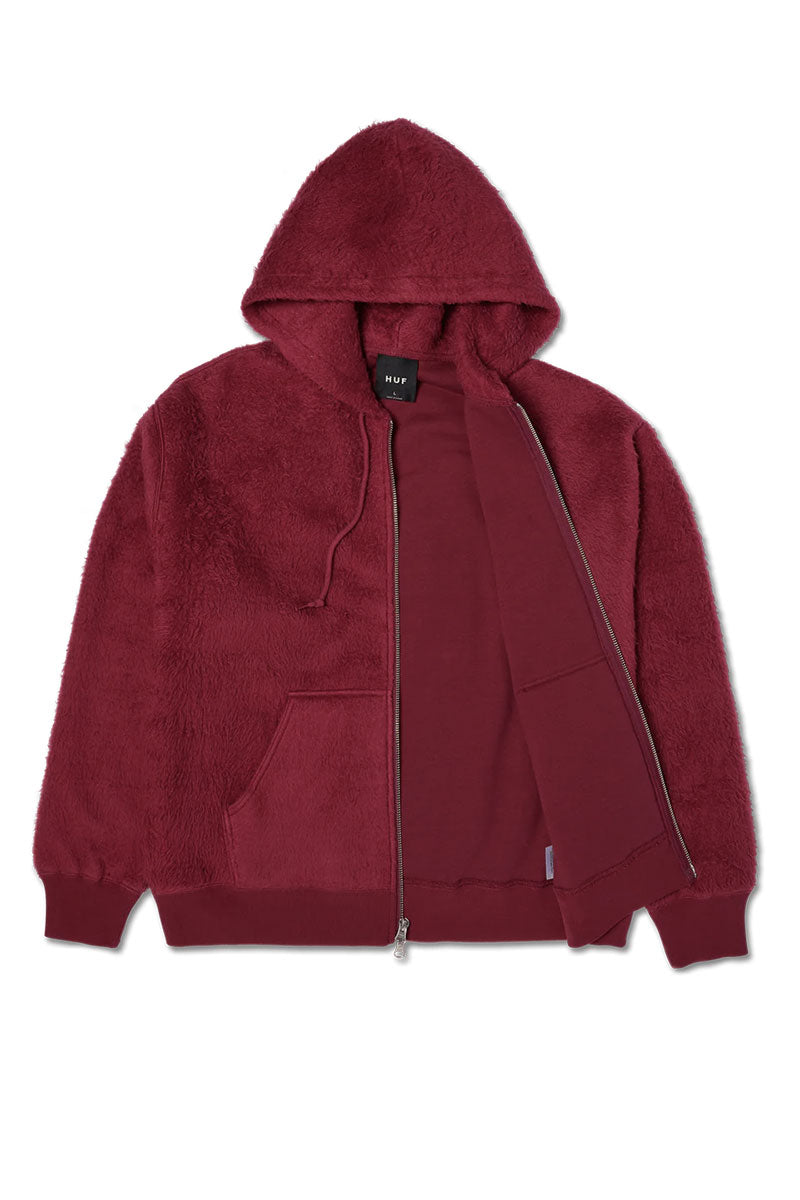 HUF CORSO HEAVYWEIGHT ZIP HOOD Berry