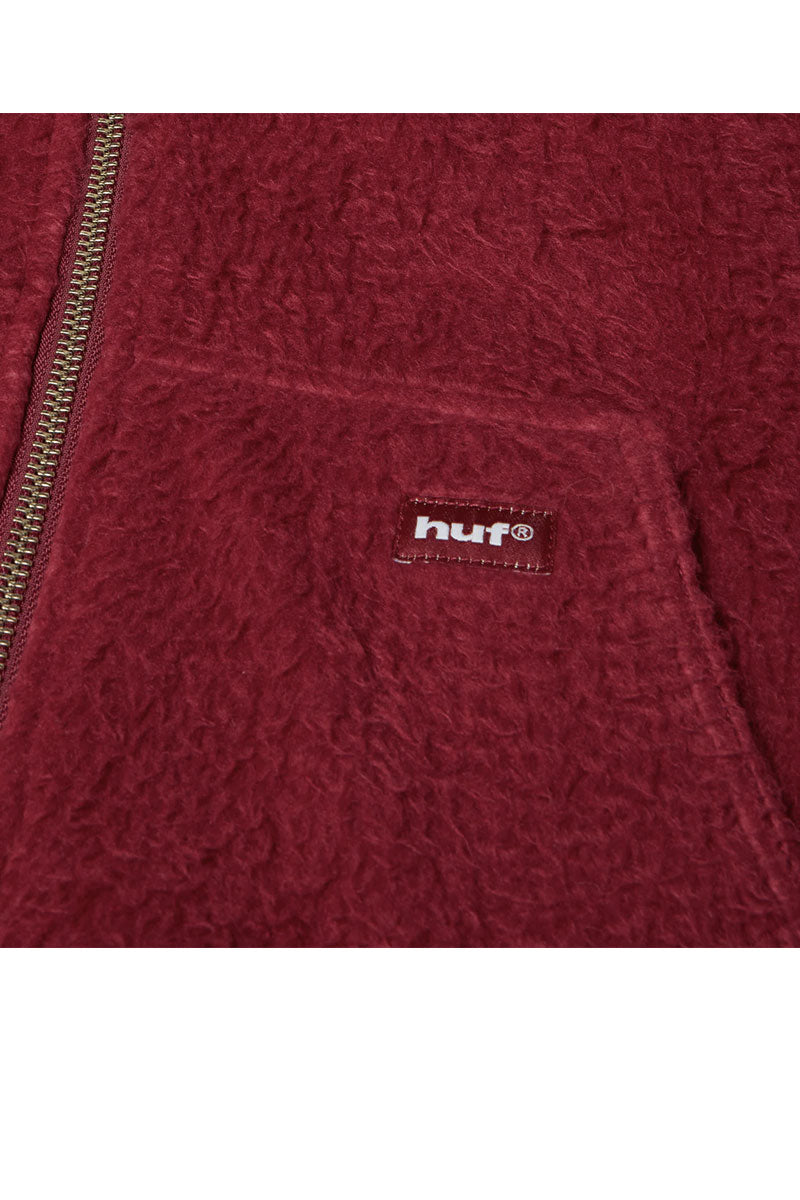HUF CORSO HEAVYWEIGHT ZIP HOOD Berry