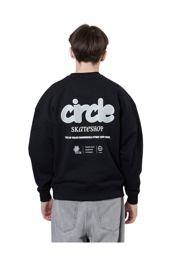 CIRCLE COLLEGE SWEAT Black 