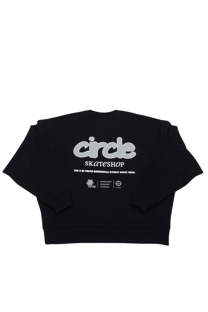 CIRCLE COLLEGE SWEAT Black