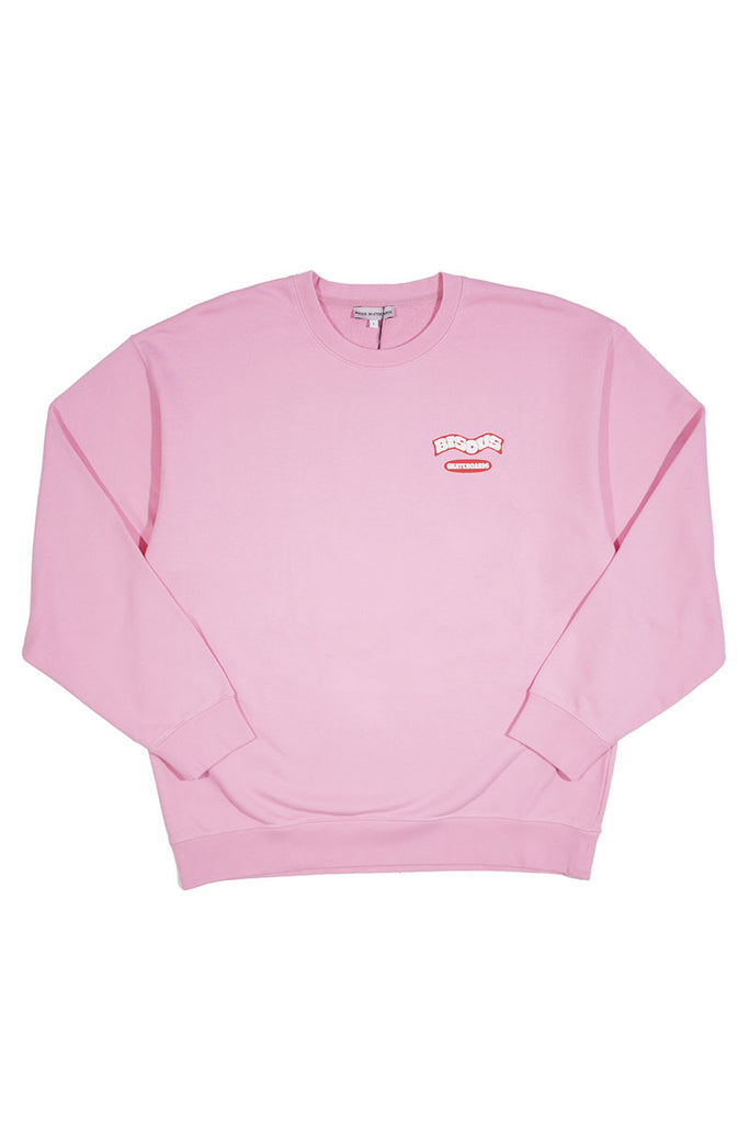 BISOUS SKATEBOARD CREWNECK MONOGRAM Pink