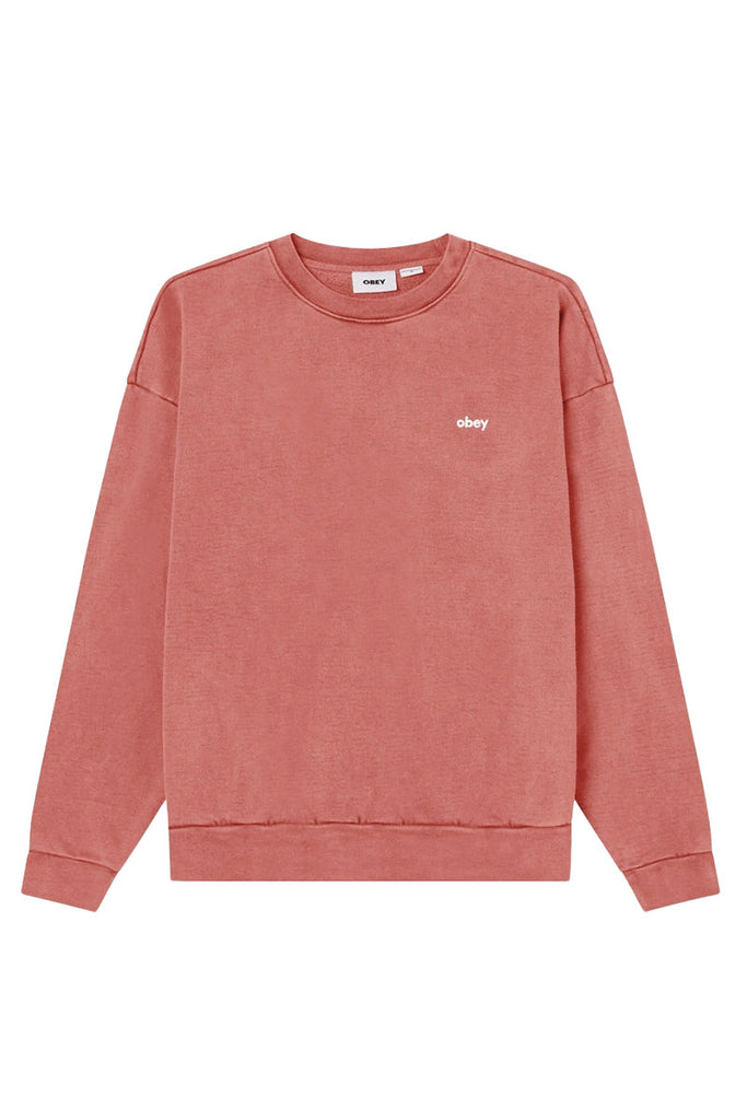 OBEY LOWERCASE PIGMENT CREW Mineral Red