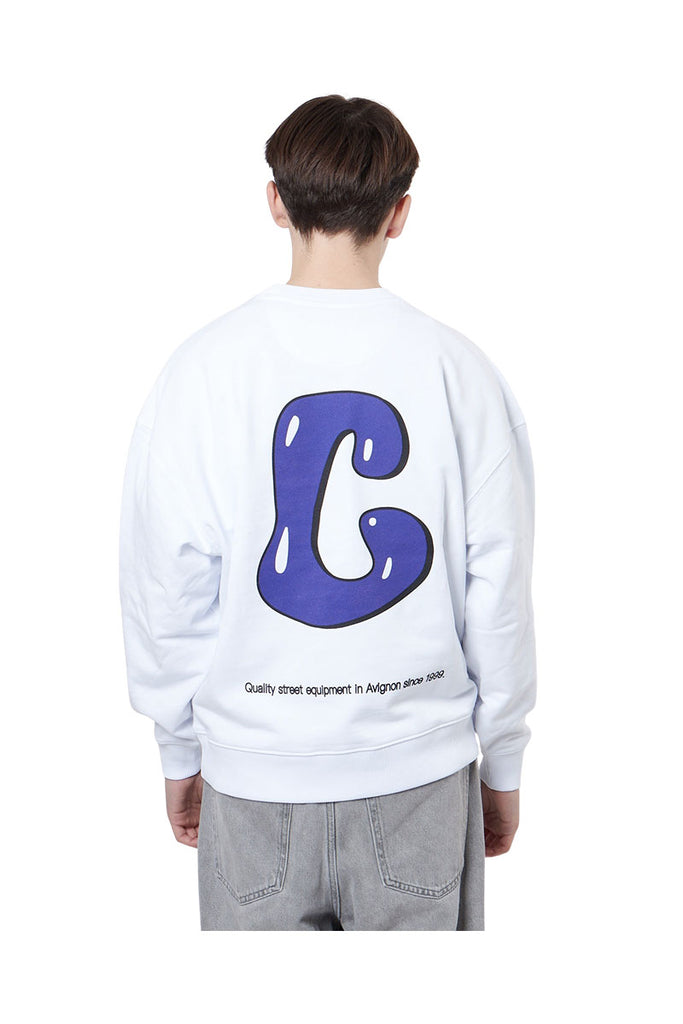 CIRCLE BIG C SWEAT White