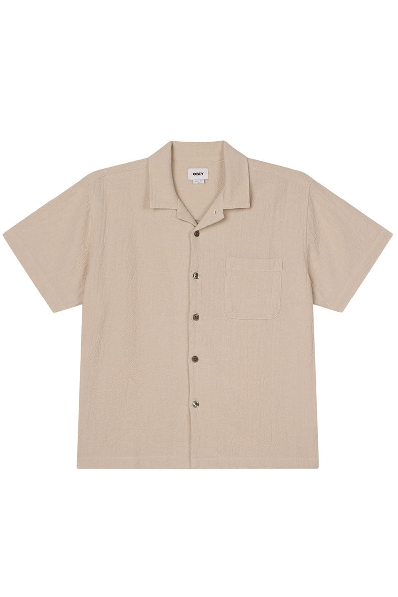 OBEY CURTIS WOVEN SHIRT Natural