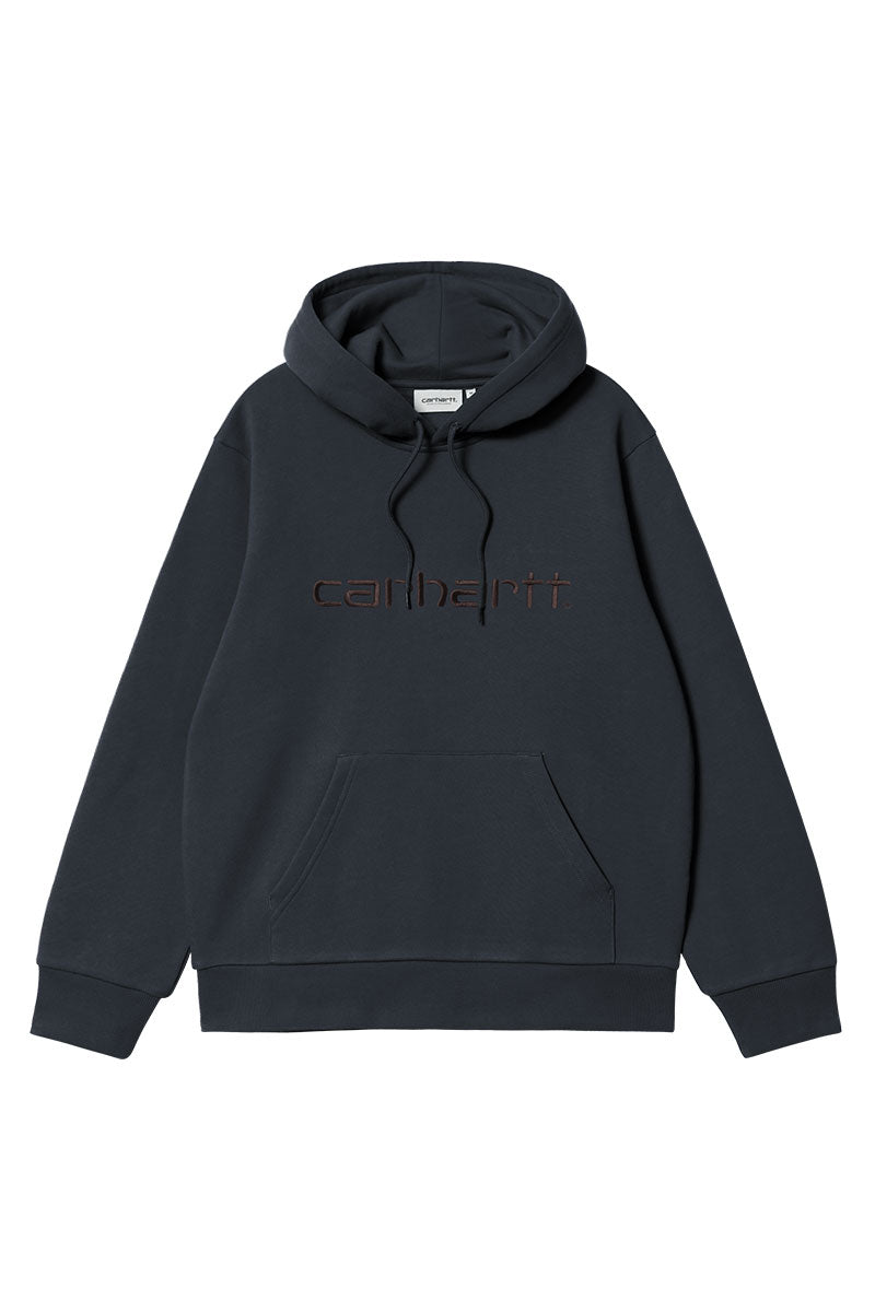 CARHARTT WIP HOODED CARHARTT SWEAT Deep Night / Palisander