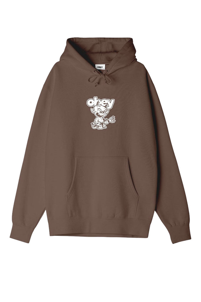 OBEY DEMON HOODIE Sepia