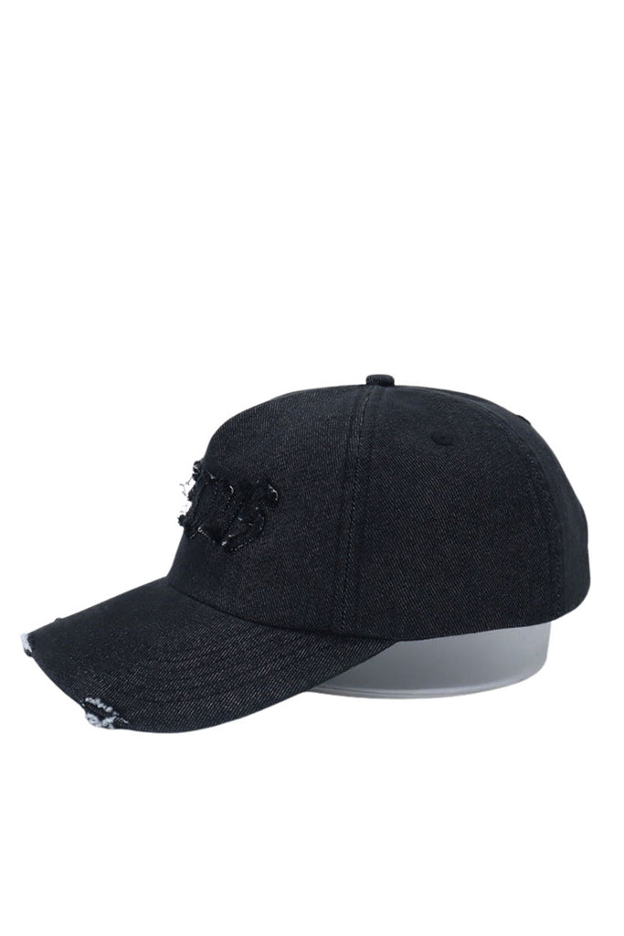 KISSES SKATEBOARD CAP PAST Black Denim